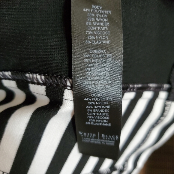 10 White House Black Market Stripe Zip Faux Motorcycle Jacket Blazer - Picture 4 of 11